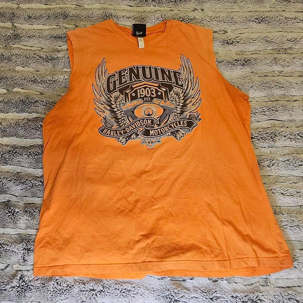 Harley-davidson Men's Orange Vest